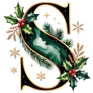 Personalisierter DTF Bügelbild Buchstabe für Weihnachtsservietten in 12cm – exklusiv und nur für kurze Zeit