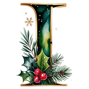 Personalisierter DTF Bügelbild Buchstabe für Weihnachtsservietten in 12cm – exklusiv und nur für kurze Zeit