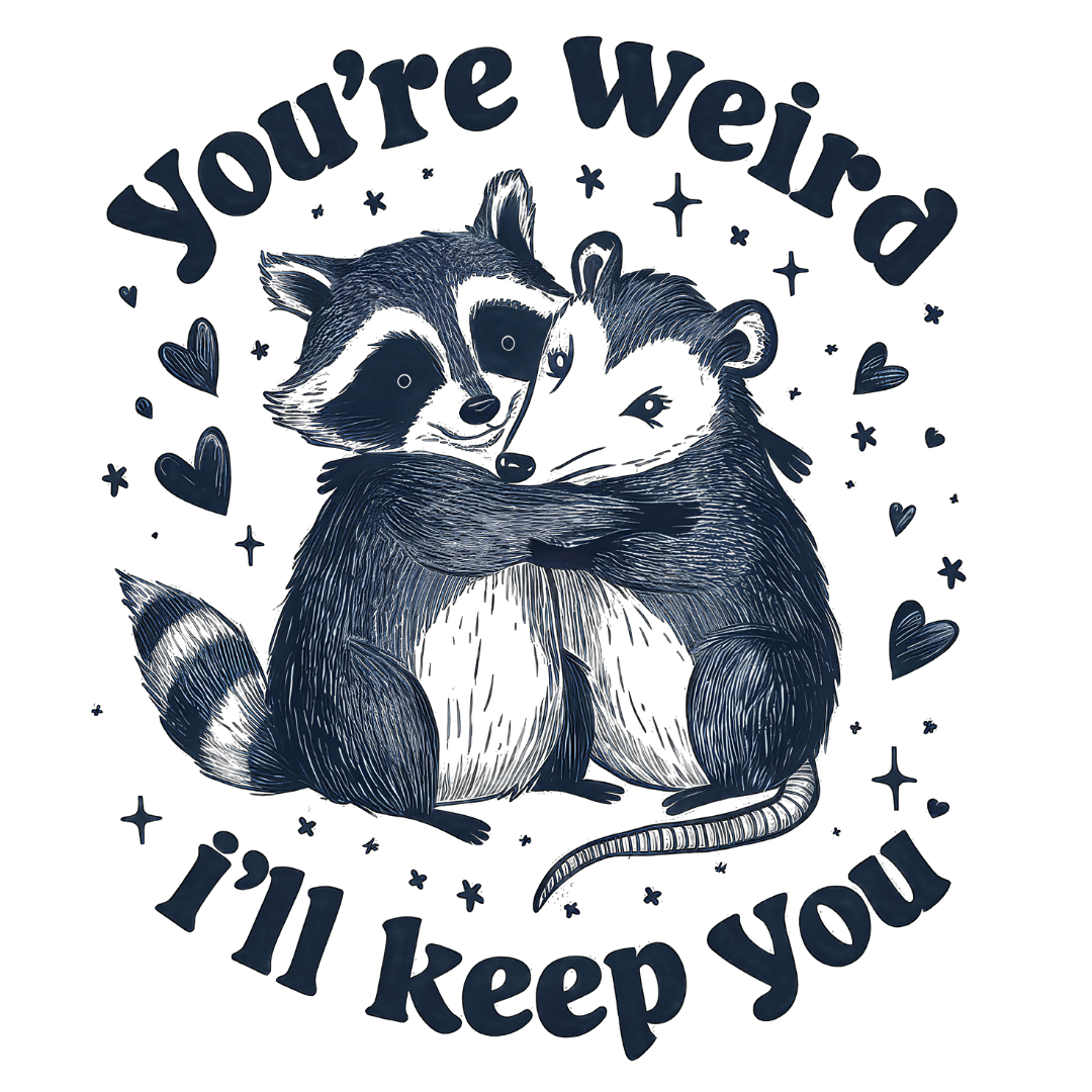 Bügelbild - Plott - You're weird - 14,6cm x 16,8cm