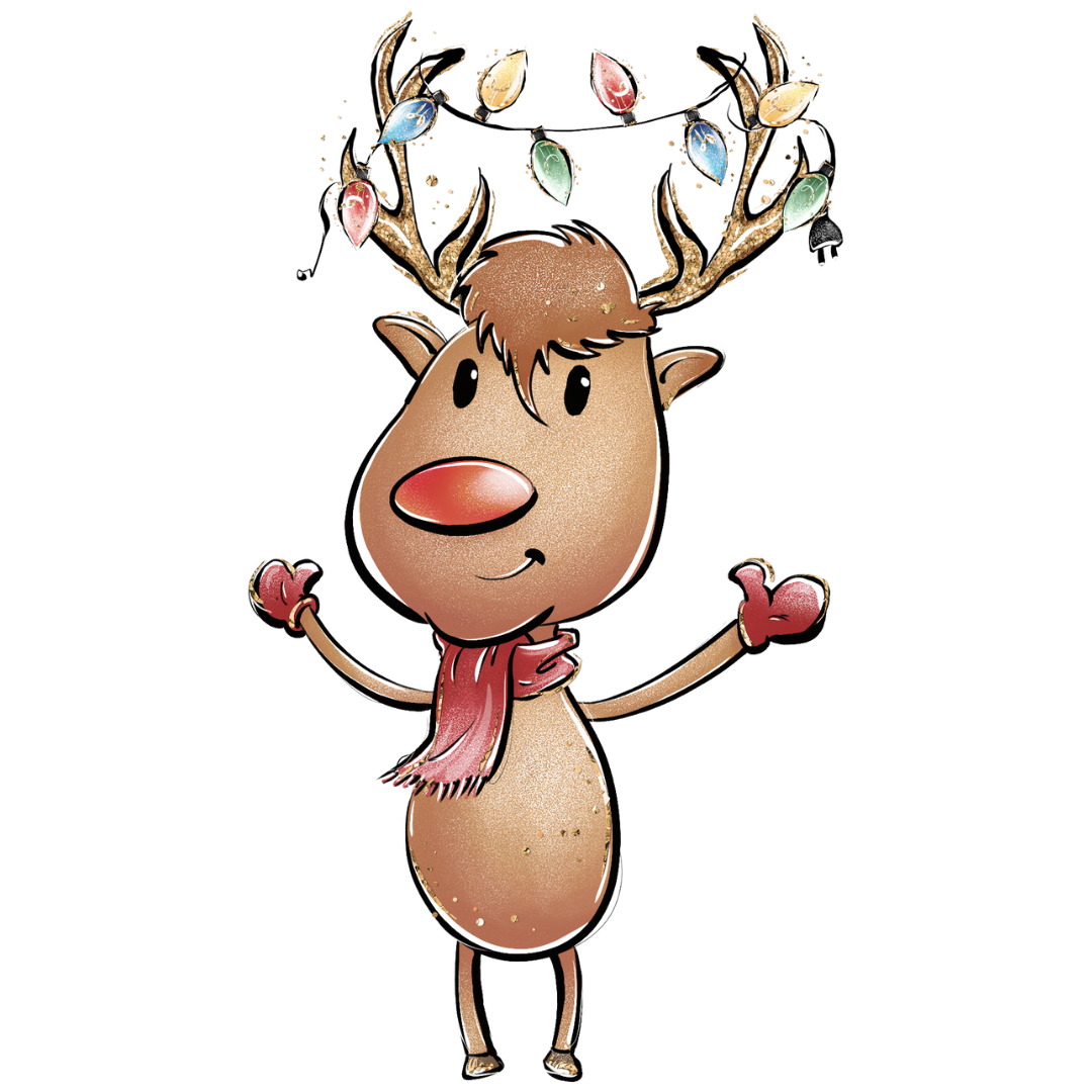 Bügelbild - Plott - Rentier - 12cm x 7cm