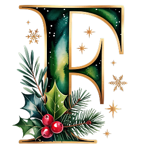 Personalisierter DTF Bügelbild Buchstabe für Weihnachtsservietten in 12cm – exklusiv und nur für kurze Zeit