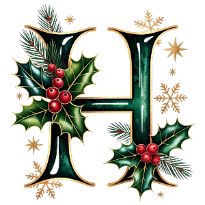 Personalisierter DTF Bügelbild Buchstabe für Weihnachtsservietten in 12cm – exklusiv und nur für kurze Zeit