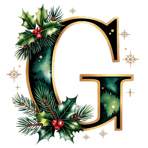 Personalisierter DTF Bügelbild Buchstabe für Weihnachtsservietten in 12cm – exklusiv und nur für kurze Zeit