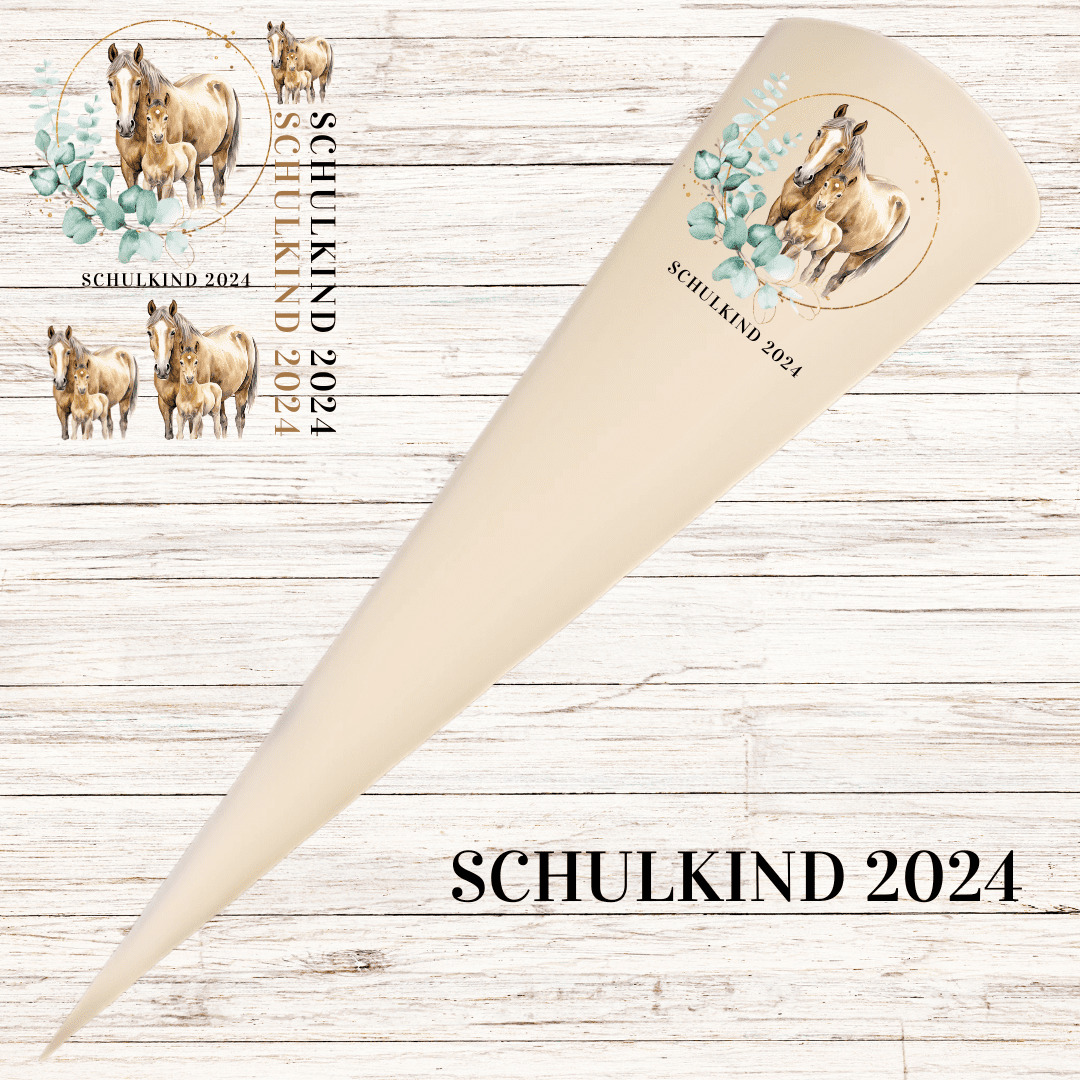 Bügelbild - Plott - Schulanfang - Pferde