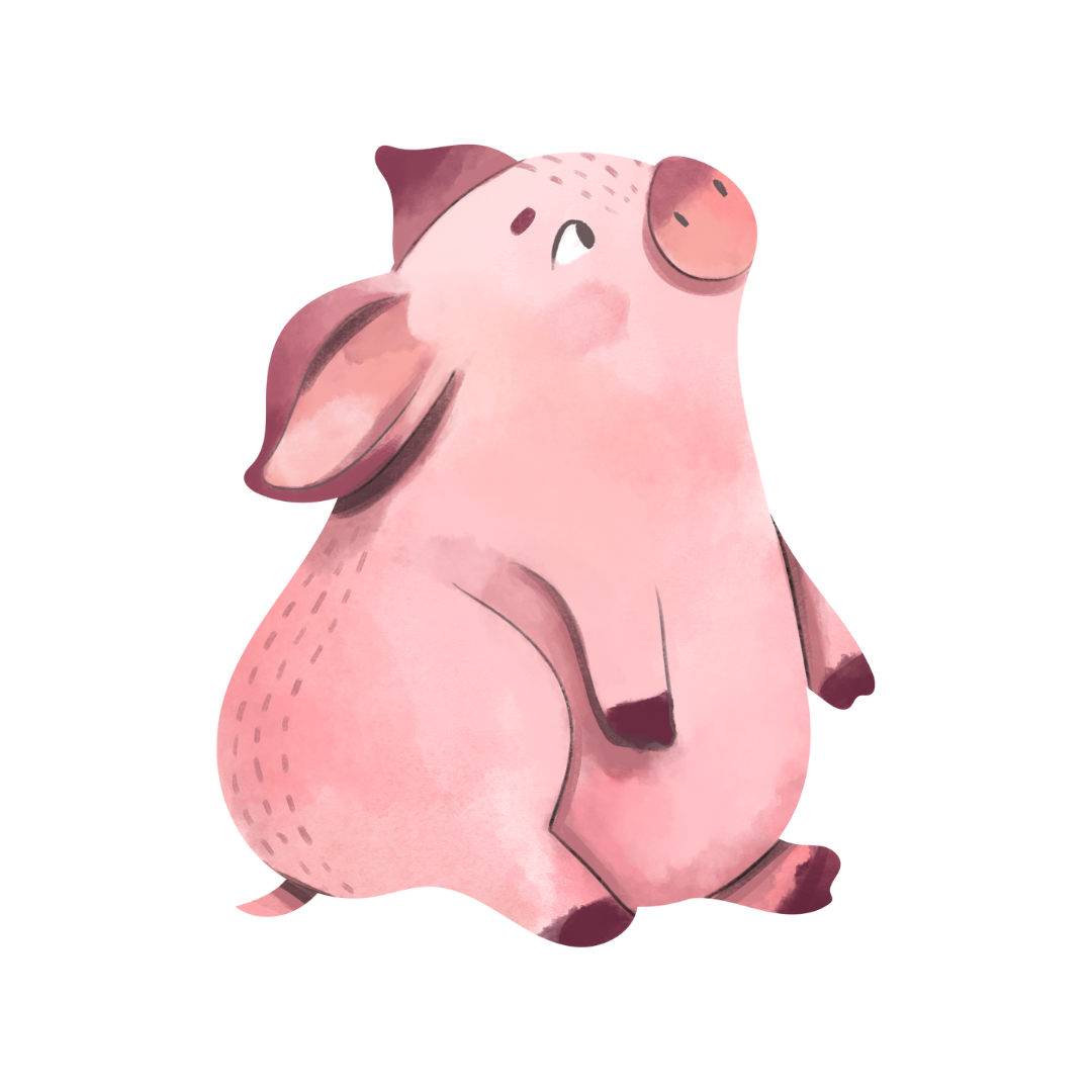 Bügelbild - Plott - Schweinchen - 8cm x 9,5cm